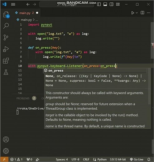 Building a Simple Keylogger in Python! 🖥️💡 #pythontutorial #coding