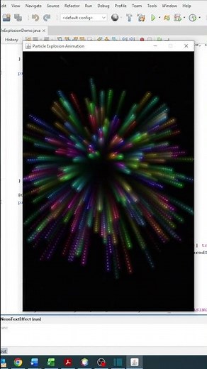 Java Particle Explosion 💥 Stunning Glow & Physics in 10 Seconds! #shorts