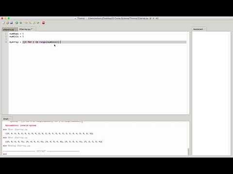 2.3.2 - Using a loop to create a 2D array (Python)