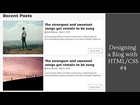Designing a post article | Designing a Blog using HTML and CSS