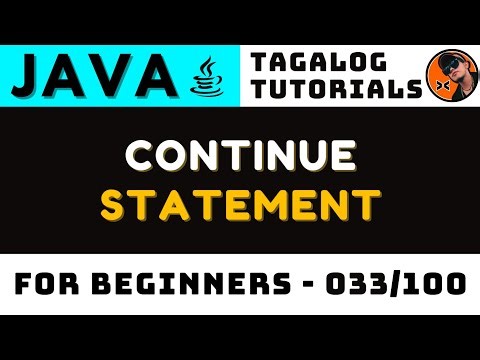 Continue Statement in Java Lesson 033 | Tagalog Coding Tutorials