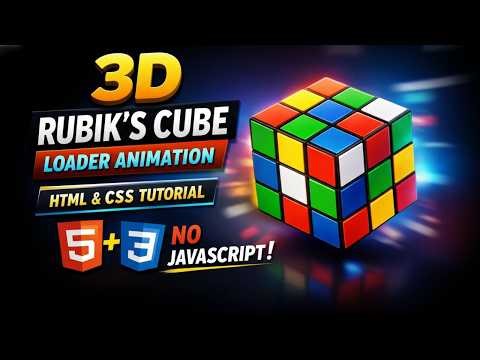 3D Rubik’s Cube Loader Animation using HTML & CSS Only | Coding Cloud