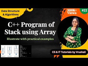 C++ Program of Stack Implementation Using Array | All operations