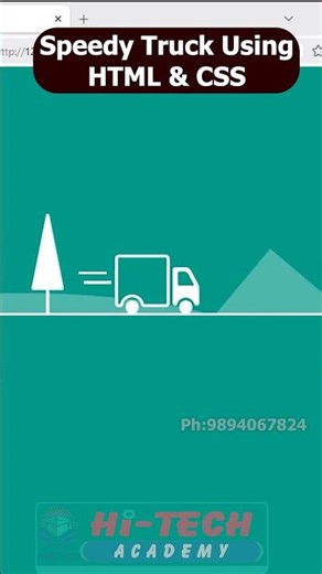 Animated Truck –Interactive & Eye-Catching Truck Animation #html #css #animation #webdesign #course