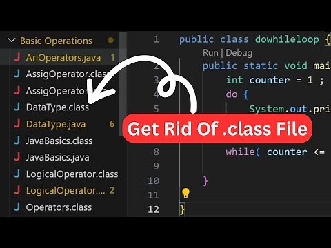 How to Remove ".class" File in Vscode , while programming in Java.
