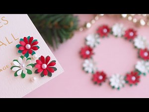 DIY How to Make Small Christmas Flowers from Paper | Tutorial
