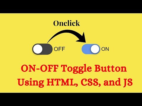 Animated Toggle Button with JavaScript | ON-OFF Toggle Button Using HTML, CSS, and JS