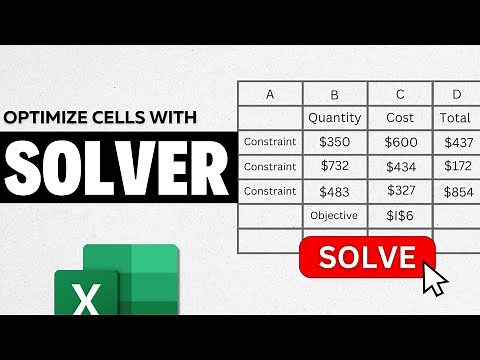 Excel Solver Tutorial: Optimize Target Cells with Multiple Constraints | Step-by-Step Tutorial