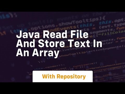 java read file and store text in an array