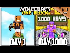 I Survived 1000 Days in ONE BLOCK Minecraft... Here's What Happened