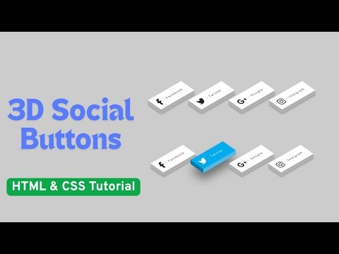 How to Create Stunning 3D Social Media Buttons with Hover Effects | HTML & CSS Tutorial