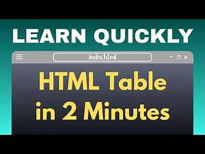 How to Create Tables | Table in HTML and CSS | HTML CSS Tutorial