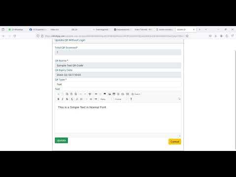 How To Update QR Code Content With URL & Password