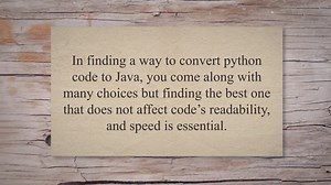 How Can I Convert Python Code To Java? - Developer Resources