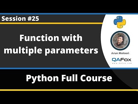 Function with multiple parameters (Python Tutorial - Part 25)