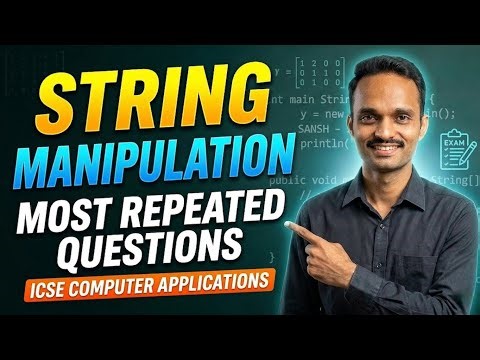 Score 100/100 in Section B: String Pattern Programs ONE SHOT 🎯 ICSE Class 10