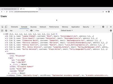 How to inspect JSON data in Chrome DevTools and Visual Studio Code