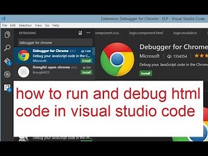 how to run and debug html code in visual studio code