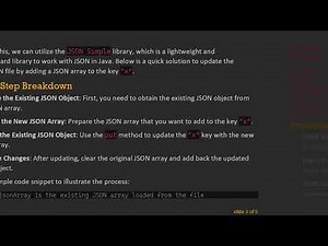 How to Add a JSON Array to an Existing JSON File Using JSON Simple Library