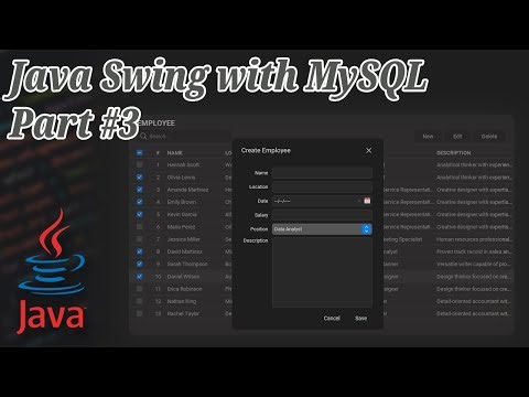 Java Swing and MySQL | Select, Insert, Delete, Update and Desing using FlatLaf - Part #3