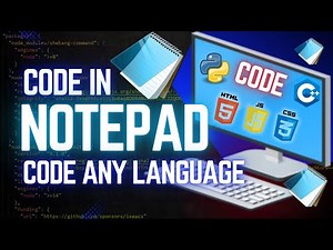 How to code in Notepad! | Coding in Notepad made easier!