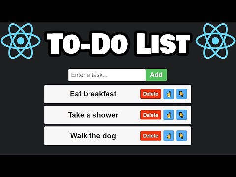 Build this to-do-list app with React! ☝
