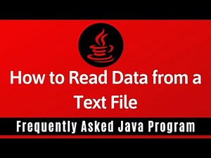 Frequently Asked Java Program 29: How To Read Data From Text File