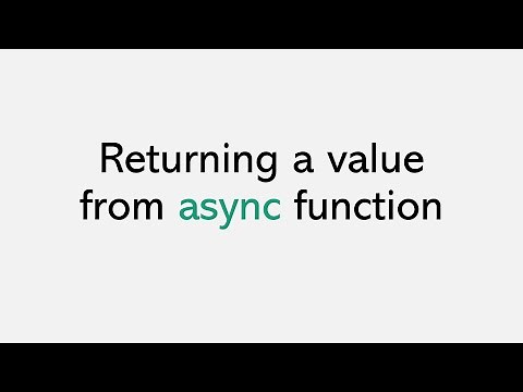 Returning a value from async function