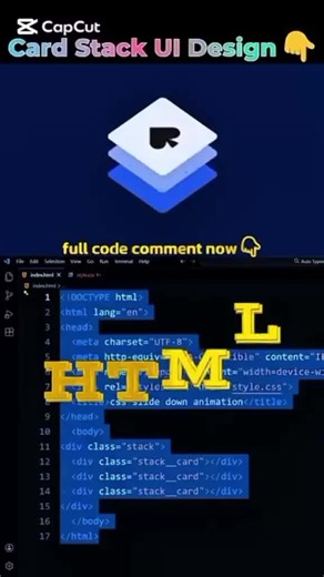 Card Stack done using Html and Css #javascript #html #htmlcss #htmlcssjs #csshtml #website