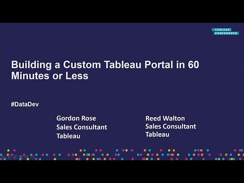 How to build a Tableau portal in 60 minutes or less