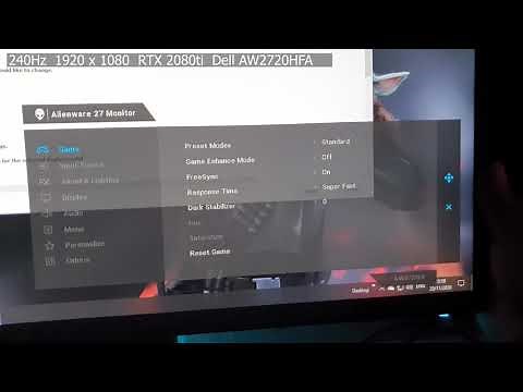 Alienware IPS 240Hz 27 Gaming Monitor AW2720HFA 1 ms grey to grey extreme Motion Blur fix