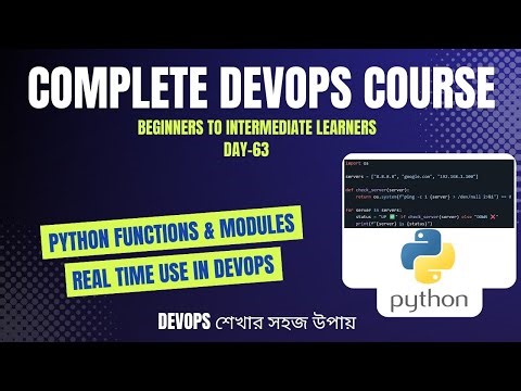 day-63 | Python Functions & Modules Explained | Python for DevOps Beginners (Hands-On)