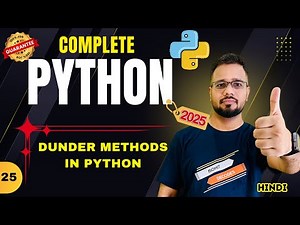 Python Tutorial in Hindi #25 - Master Dunder (Magic) Methods