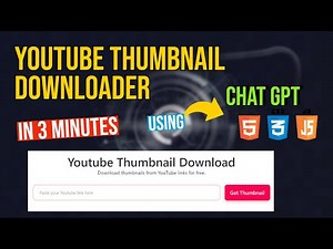 YouTube Thumbnail Downloader Using Chat GPT 🔥 AI #chatgpt #openai