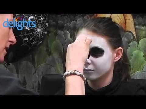 Skeleton Face Paint Tutorial - Kids Halloween Skeleton Face Paint Tutorial