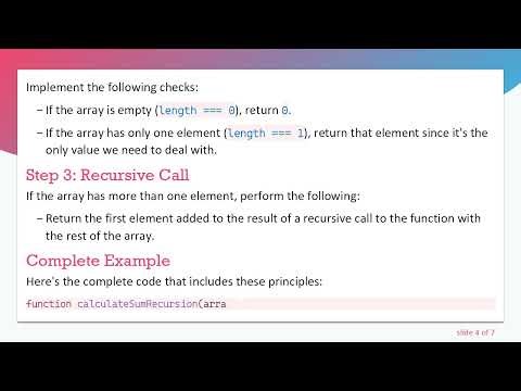 How to Calculate the Sum of Array Elements Using Recursion in JavaScript
