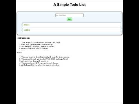 A Simple Todo-List Showcase