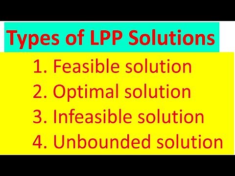 Types Of Linear Programming Solutions