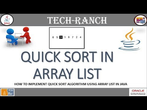 How to implement Quick Sort algorithm using ArrayList | Algorithm & Implementation | ‪@TechRanch‬