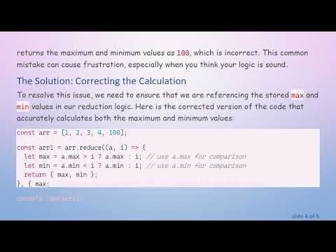 Understanding max and min Value Calculation in JavaScript Arrays