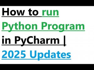 How to run Python Program in PyCharm