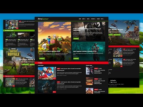 Build A Responsive Gaming Website Using HTML, CSS & JavaScript