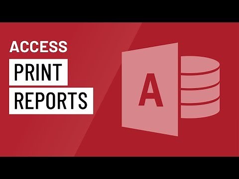 Access: Printing Reports